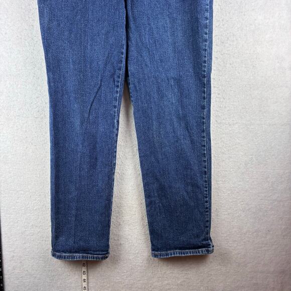 Vintage Faded Glory Straight Jeans Womens 16 Blue Cotton Stretch 32x29 Versatile - Picture 2 of 13
